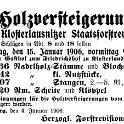 1906-01-15 Kl Holzversteigerung